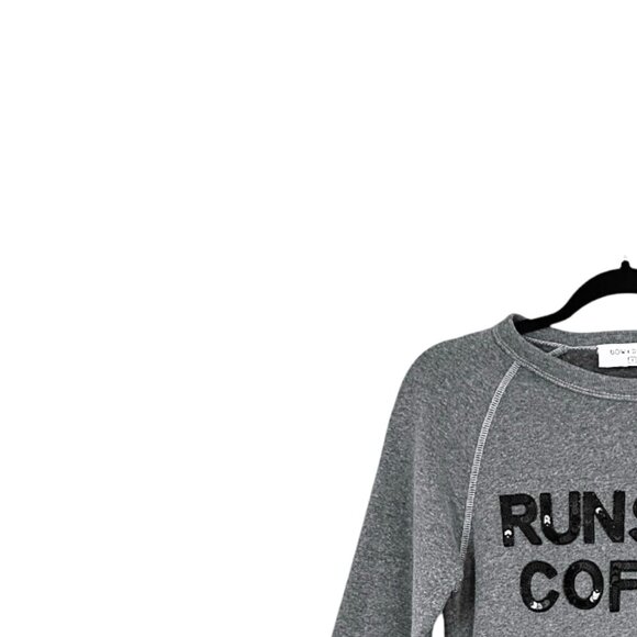 Bow & Drape Runs On Coffee Sequin Sweatshirt - Picture 3 of 5